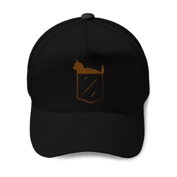 Discover cat pocket Baseball Caps