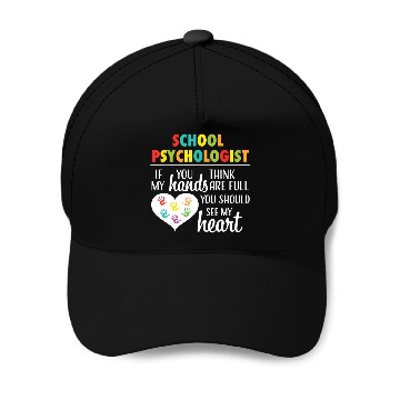 Discover School Psychologist Heart Baseball Caps