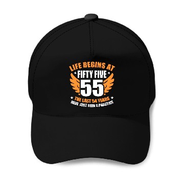 Discover 55th Birthday Baseball Caps