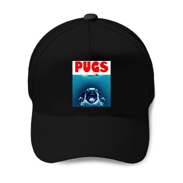 Discover Jaws - Pug Version - Jaws Pugs - Baseball Caps