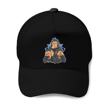 Discover Monkey Lover Funny Cartoon Chimpanzee Monkey Baseball Caps