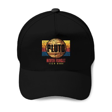 Discover Astronauts Pluto Never Forget Science Space Retro Baseball Caps