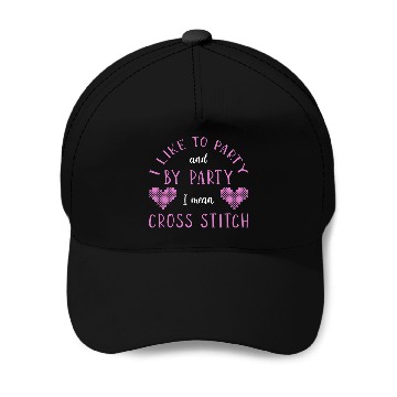Discover Cross Stitch 2 Baseball Caps