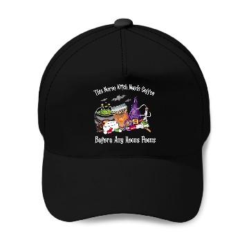 Discover This Nurse Witch Needs Coffee Before Hocus Pocus Halloween Baseball Caps