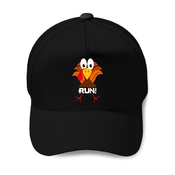 Discover Running Face Turkey Trot Baseball Caps