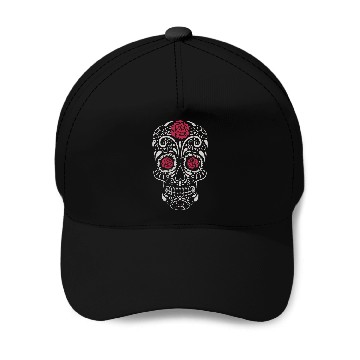 Discover Rose Sugar Skull Baseball Caps