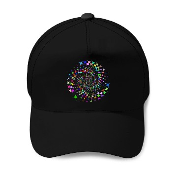 Discover Prismatic Starburst Vortex Baseball Caps