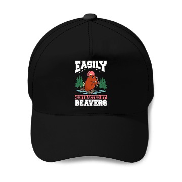 Discover Easily distracted by Beavers 1 Baseball Tees Baseball Caps