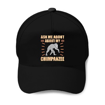 Discover Ask Me About My Chimpanzee Baseball Tees Baseball Caps