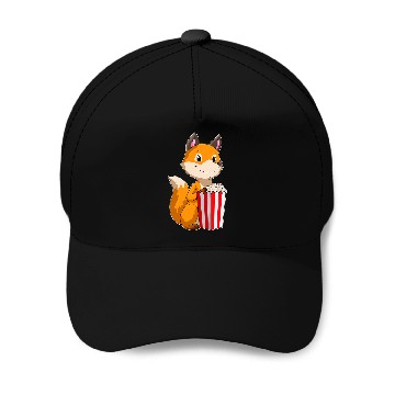 Discover Fox Lover Popcorn Baseball Tees Baseball Caps