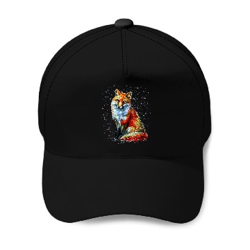 Discover Fox Lover Hand painted Fox Baseball Tees Baseball Caps