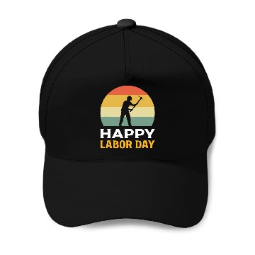 Discover Happy Labor Day Construction Worker Baseball Tees Baseball Caps
