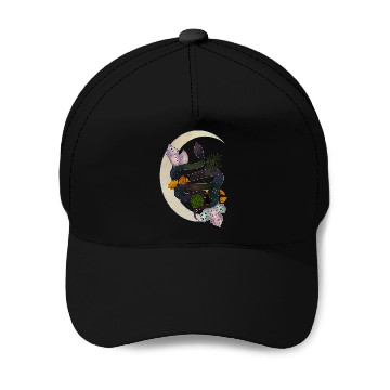 Discover Crystal Moon Serpent Baseball Tees Baseball Caps