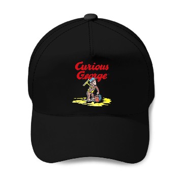Discover curious george window cleaner portrait logo Baseball Caps