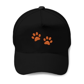 Discover Brown Paw Prints Baseball Caps