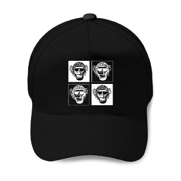 Discover Chimpanzee Sunglasses Square Monkey Baseball Caps