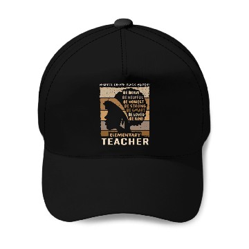 Discover Black Elementary Teacher Womens Elementary School Educator Baseball Tees Baseball Caps