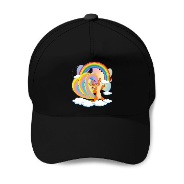Discover Rainbow Cute Animal Squirrelcorn Magical Unicorns Squirrel Baseball Tees Baseball Caps