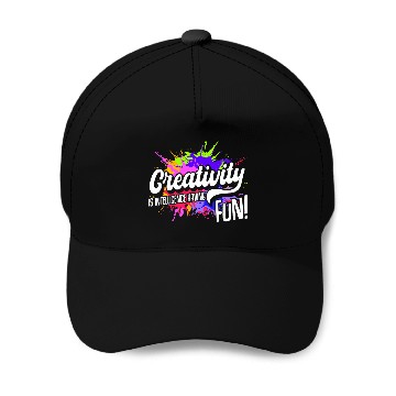 Discover Creativity Is Intelligence Having Fun Art Teacher Student Baseball Caps
