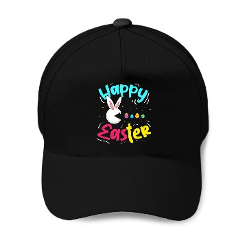Discover Rabbits Happy Easter Cute Rabbit Eating Easter Eggs Easter Sunday Baseball Caps