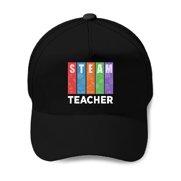 Discover STEAM TEACHER Science Technology Engineering Arts Math 2 Baseball Tees Baseball Caps