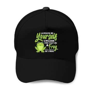 Discover Frog Be Yourself Frog Lover Toad Kawaii Baseball Tees Baseball Caps