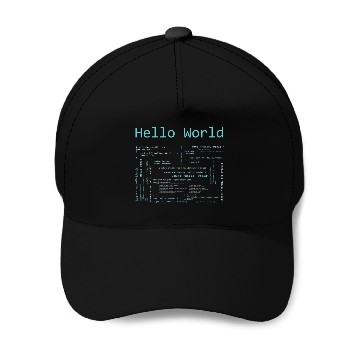 Discover Hello World Computer Programming Languages Computer Science Baseball Caps