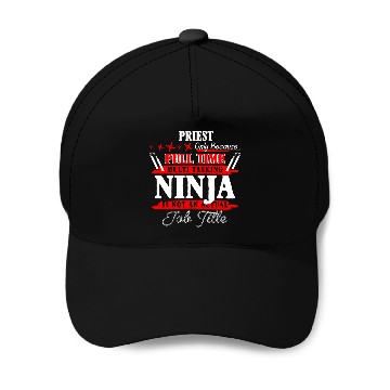 Discover Priest Full Time Multi Tasking Ninja Baseball Caps