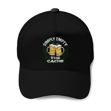 Discover IT specialist Computer science student Empty cache with beer Baseball Caps