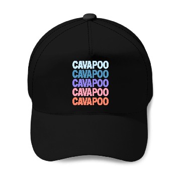 Discover Cavapoo Pet Funny Modern Repeated Text Design Zip Baseball Caps