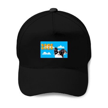 Discover Papillon Pet 8Bit Game Over Baseball Tees Baseball Caps
