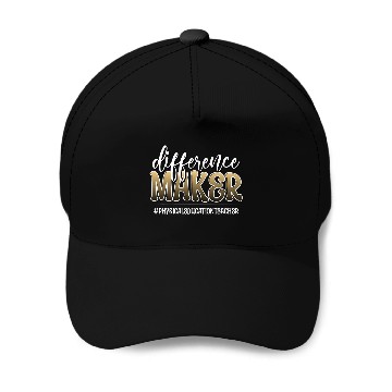 Discover Difference Maker Physical Education Teacher Design Baseball Caps
