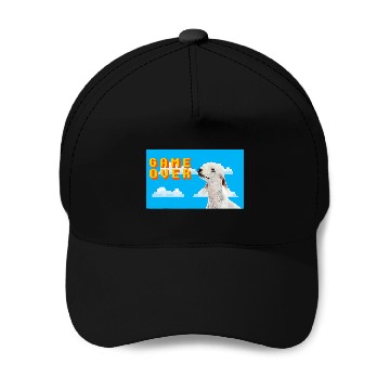 Discover Bedlington Terrier Pet 8Bit Game Over Baseball Tees Baseball Caps
