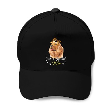 Discover Cocker Spaniel Pet mom leopard print dog lovers Baseball Tees Baseball Caps