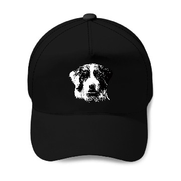 Discover Australian Shepherd Pet Face Baseball Tees Baseball Caps