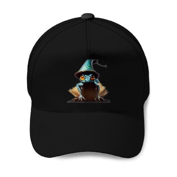 Discover Book Fun Anthromorphic Tiny Wizard Lizard Wizard Hat Magic Baseball Caps
