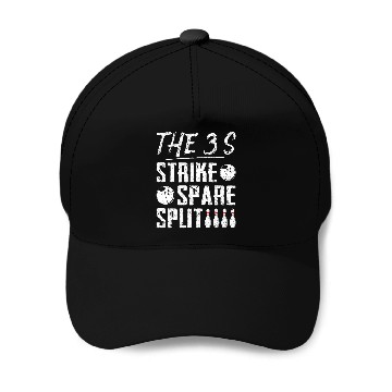 Discover Sport Bowling Strike Spare Split Bowling Baseball Tees Baseball Caps