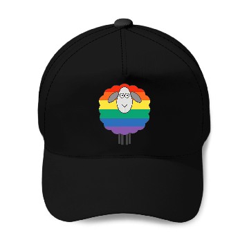 Discover Sheep Pet Rainbow Pride Flag Patterned Baseball Caps