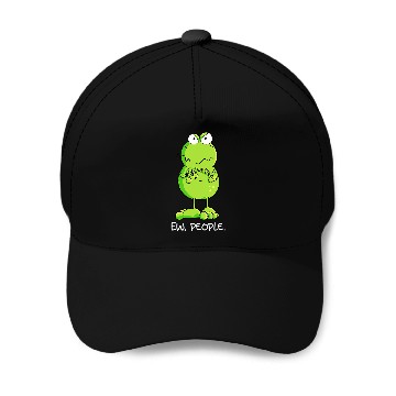 Discover Frog Pet Grumpy Ew People Frog Statement Sarcastic Baseball Tees Baseball Caps
