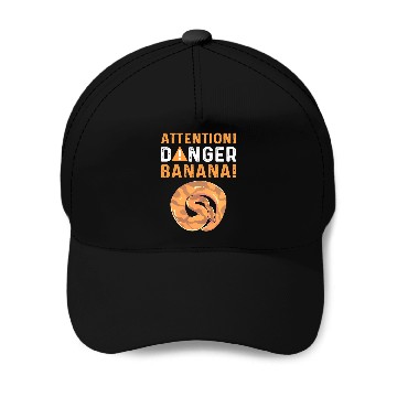 Discover Python Pet Attention Danger Banana Royal Python Banana Ball Python Baseball Caps