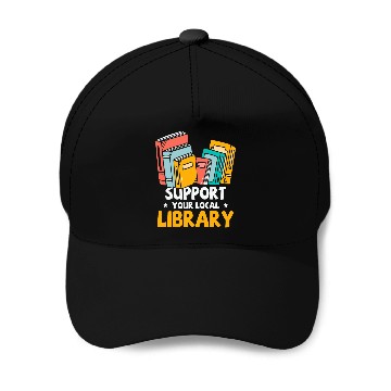 Discover Book Fun Support your local Library Book Reading Baseball Caps
