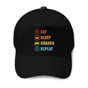 Discover Python Pet Eat Sleep Snakes Repeat Pythonidae Banana Ball Python Baseball Caps