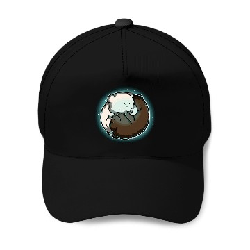 Discover Bear Pet Cute Teddy Bear ying yang Baseball Caps