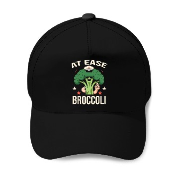 Discover At Ease Broccoli Funny Graphic Tees Baseball Tees Baseball Caps