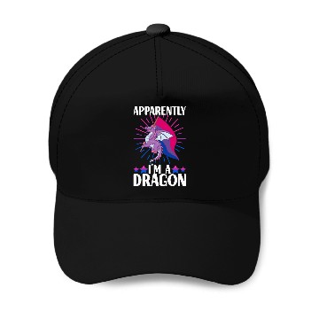 Discover Dragon Pet Bisexual Pride Flag Bisexual Dragon 1 Baseball Tees Baseball Caps