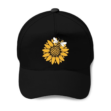 Discover Bumblebee Sunflower Springtime Save The Bees Honeybee Baseball Caps