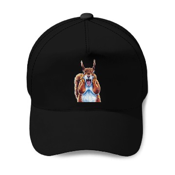 Discover Squirrel Pet Expressionist Scream Squirrel Lovers Artistic 1 Baseball Tees Baseball Caps
