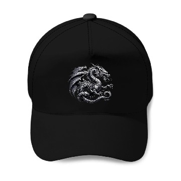 Discover Dragon Pet Silver Dragon 8 Baseball Tees Baseball Caps