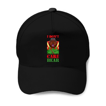 Discover Bear Pet I Dont Care Bear Baseball Tees Baseball Caps