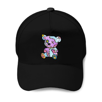 Discover Bear Pet Patchwork Creepy Teddy Bear Voodoo Cute Goth Baseball Tees Baseball Caps